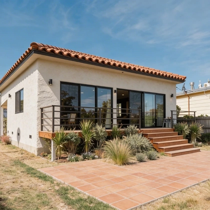 Custom ADU construction with outdoor steps and landscaping in Los Angeles by Trusted Contractor LA