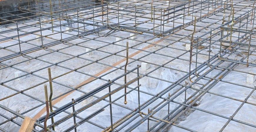 Concrete foundation reinforcement with steel rebar installation in Los Angeles by Trusted Contractor LA